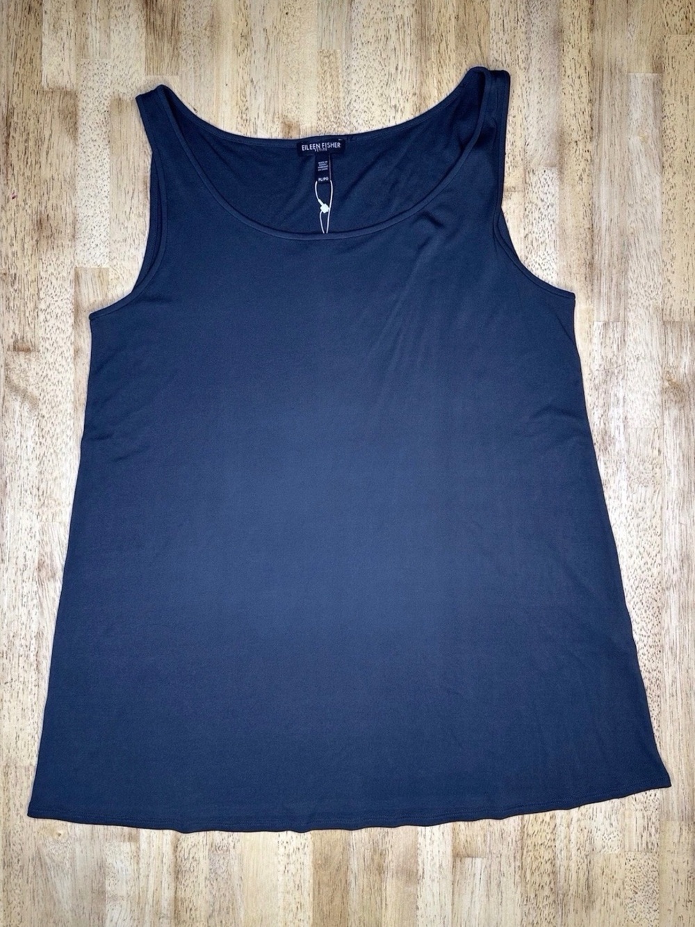 EILEEN FISHER Black Scoop Neck Tank Top